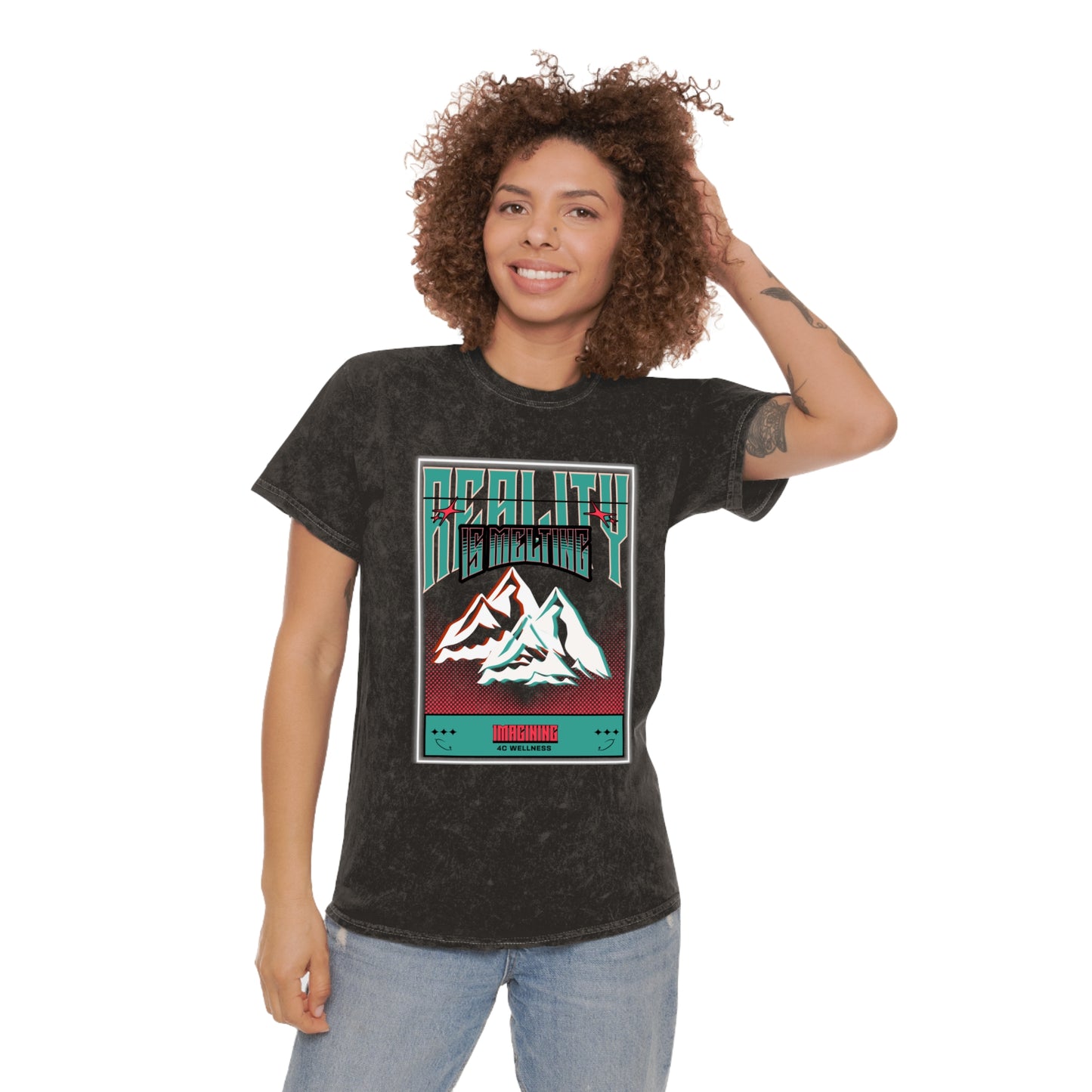 Reality is Melting - Acid Wash Graphic T - Shirt