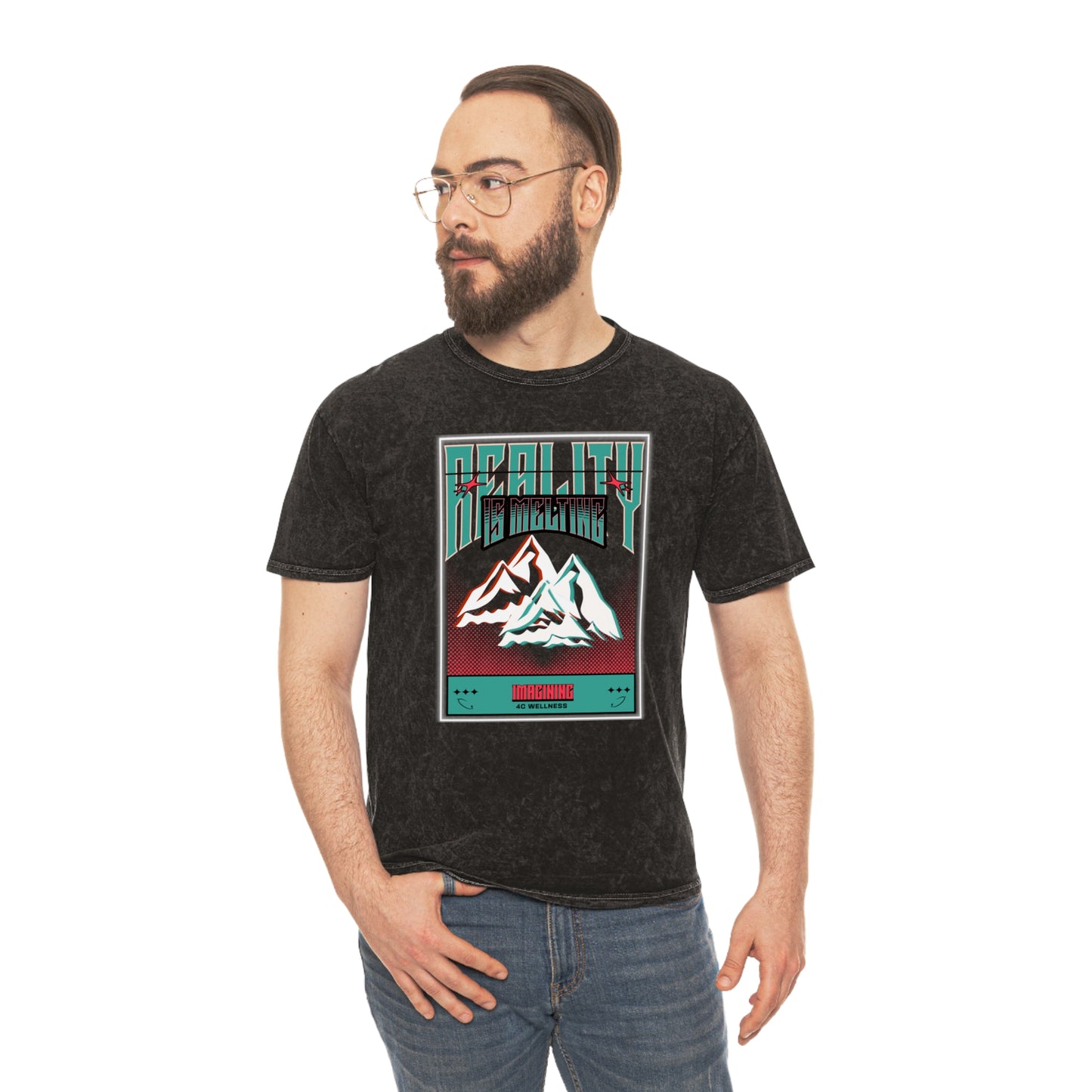 Reality is Melting - Acid Wash Graphic T - Shirt